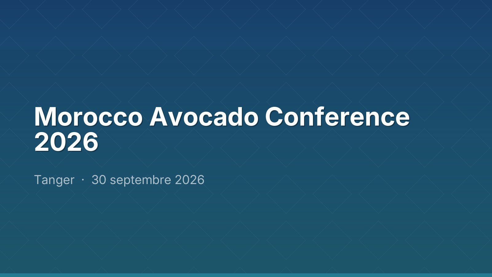 Morocco Avocado Conference 2026