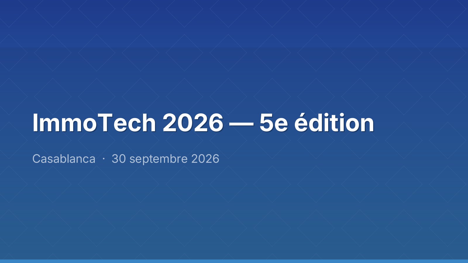 ImmoTech 2026 — 5e édition