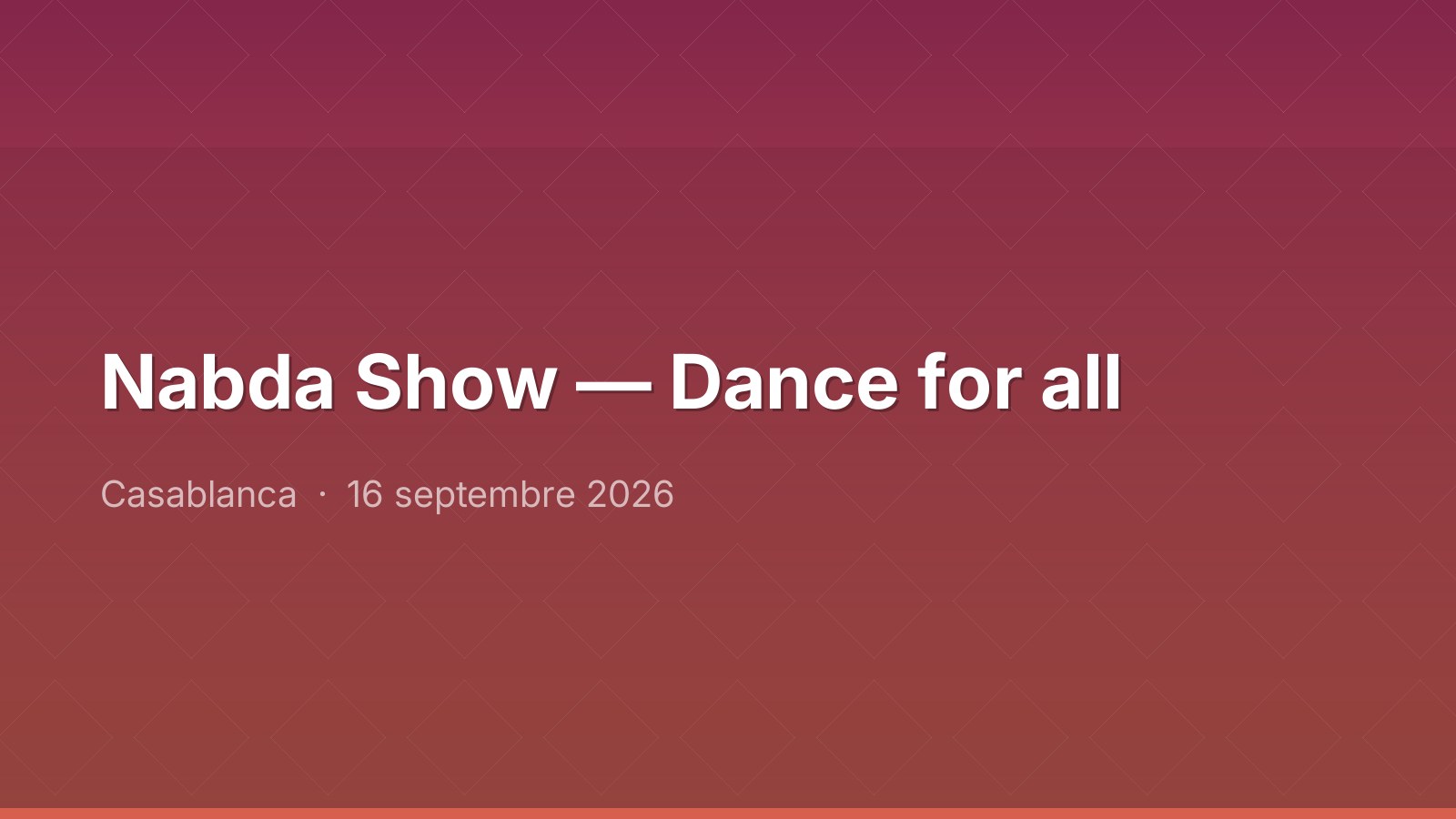 Nabda Show — Dance for all