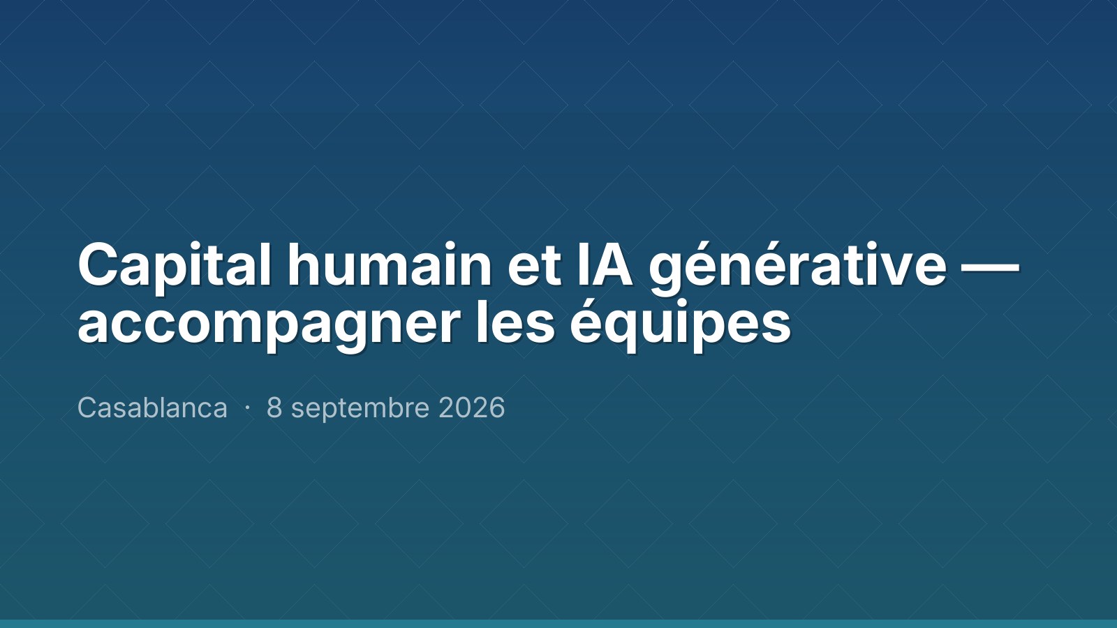 Human capital and generative AI — supporting teams
