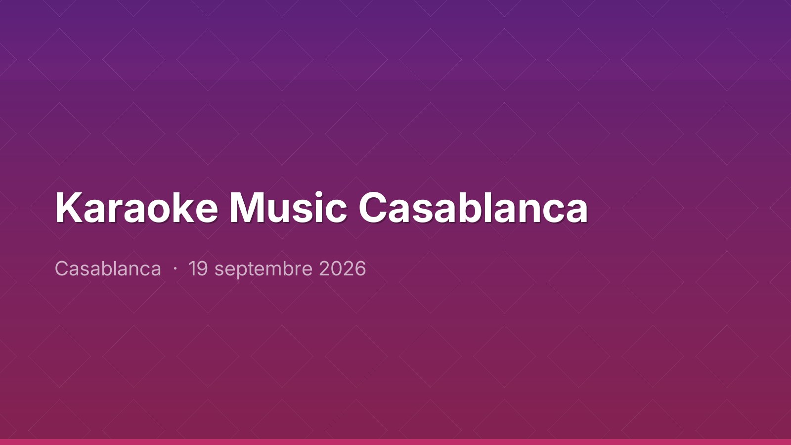 Karaoke Music Casablanca