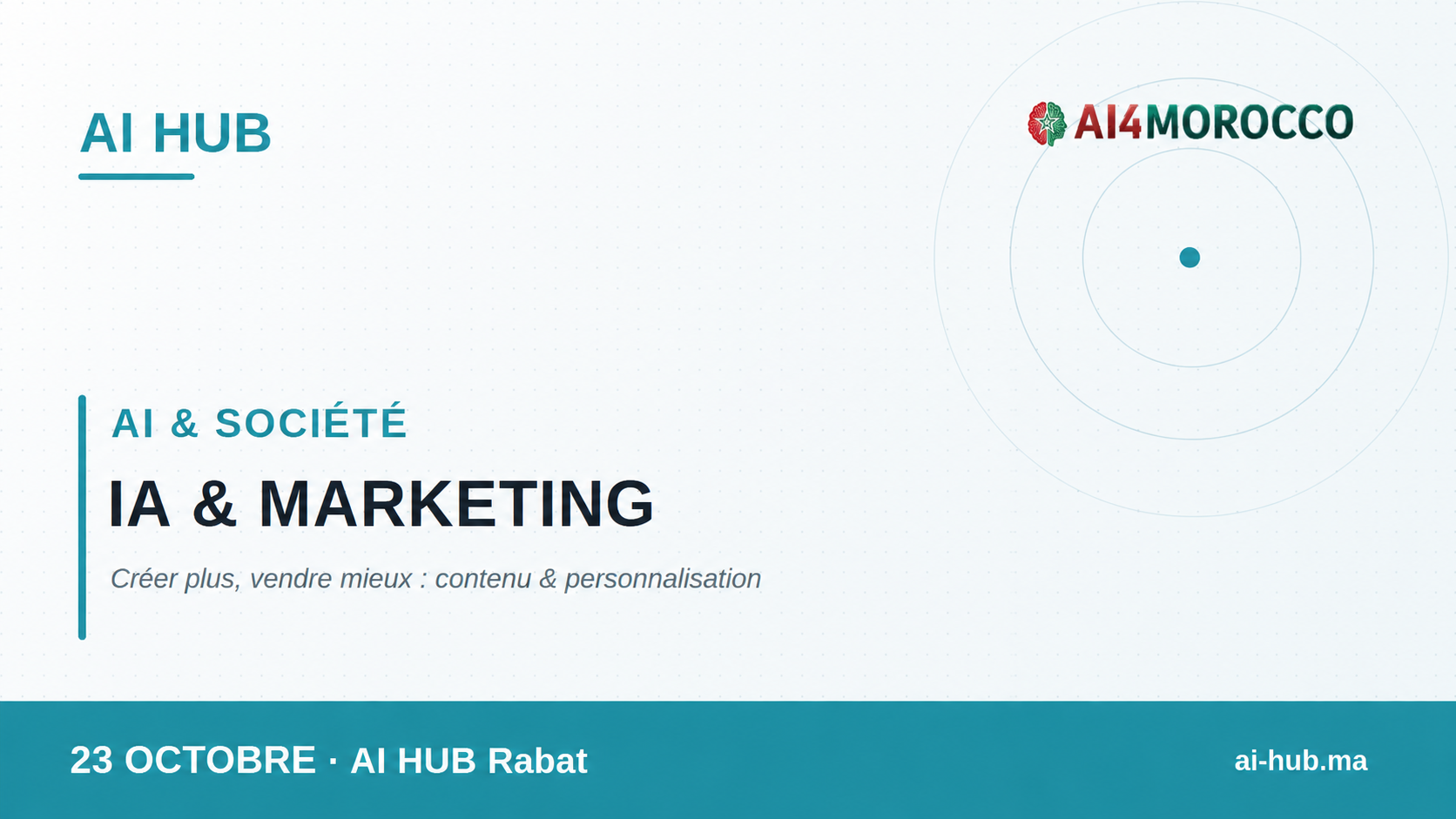 AI HUB Maroc — « IA & marketing : créer plus, vendre mieux »