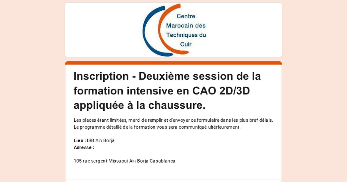 Formation intensive en CAO 2D et 3D appliquée à la chaussure — 2e session