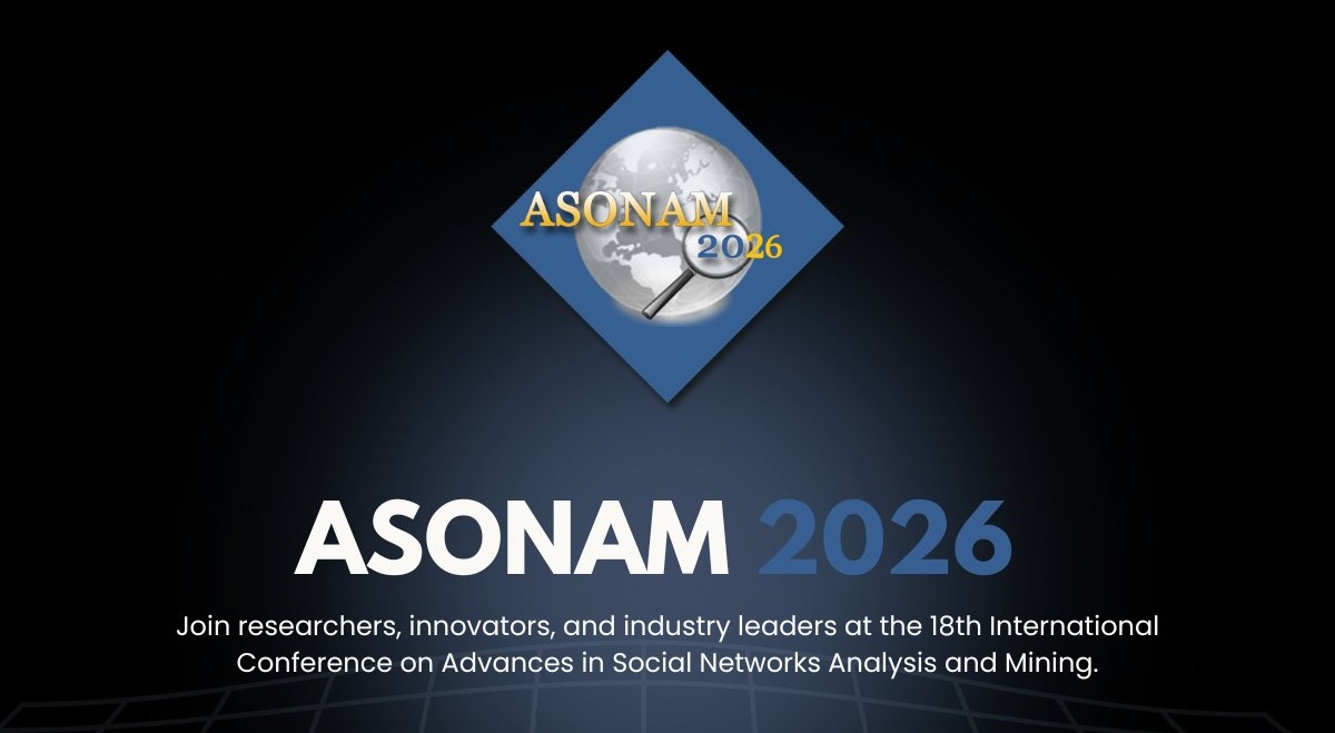 ASONAM 2026 — 18e conférence internationale sur l'analyse des réseaux sociaux